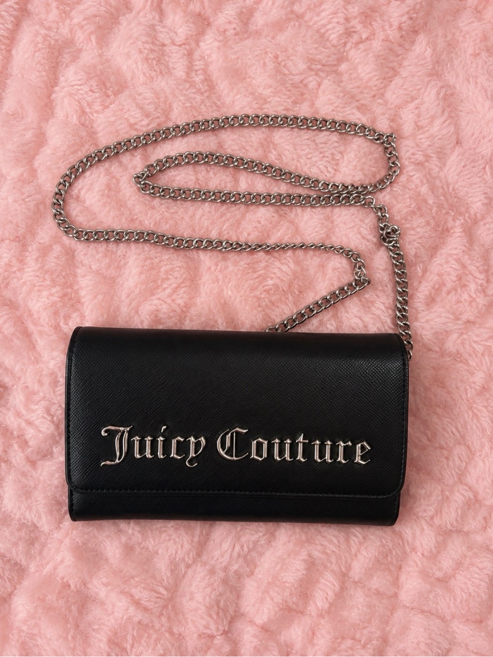 Juicy Couture black clutch wallet with metal โjuicy coutureโ - crossbody - NEW!